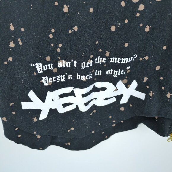 Rise As 1ne Men Small Colored Paint Patched Zipper Yeezy Longline T Shirt Black - Picture 8 of 13